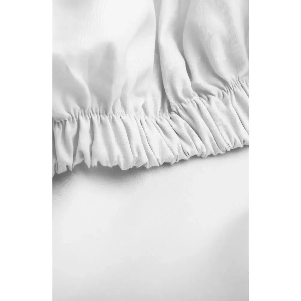 NWT Sijo 400 Thread Count Organic Cotton Percale Sheet Set Snow King 4PC